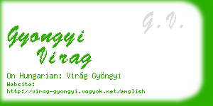 gyongyi virag business card