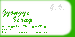 gyongyi virag business card